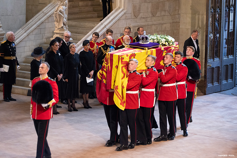 The Queen's Coffin Procession in Westminster Hall