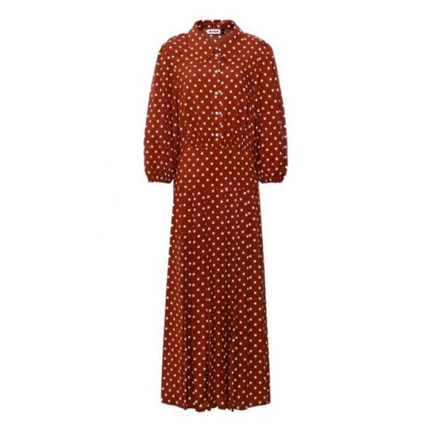 The brown polka dot Izzy dress by Rixo