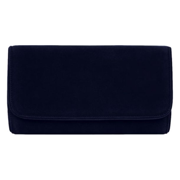 Blue suede clutch bag hot sale