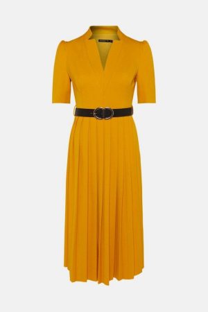 Kate Middleton's Yellow Dress - Karen Millen Forever Pleat Dress