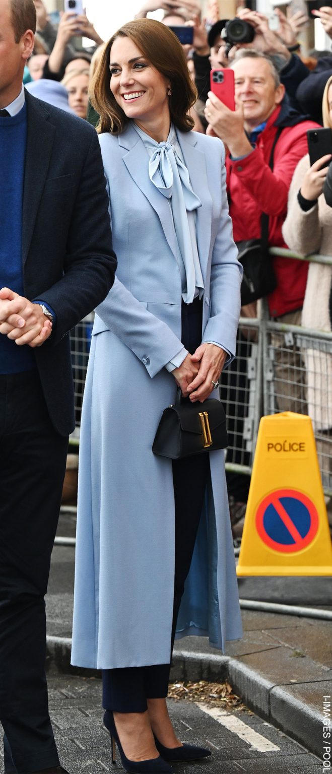 Kate Middleton Carries The Demellier Nano Montreal Bag in Toffee