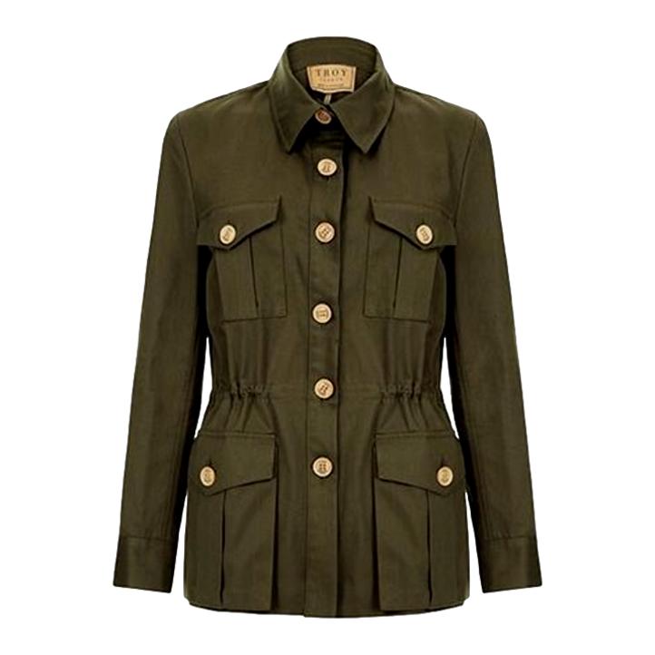 Women Anorak Olive Utility Safari Jacket