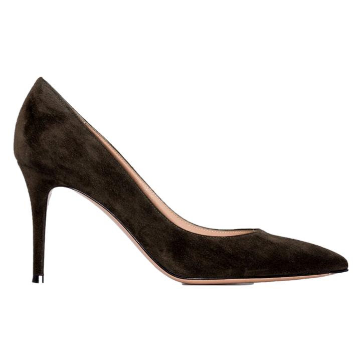 Gianvito Rossi ‘Gianvito 85’ Pumps in Olive Suede