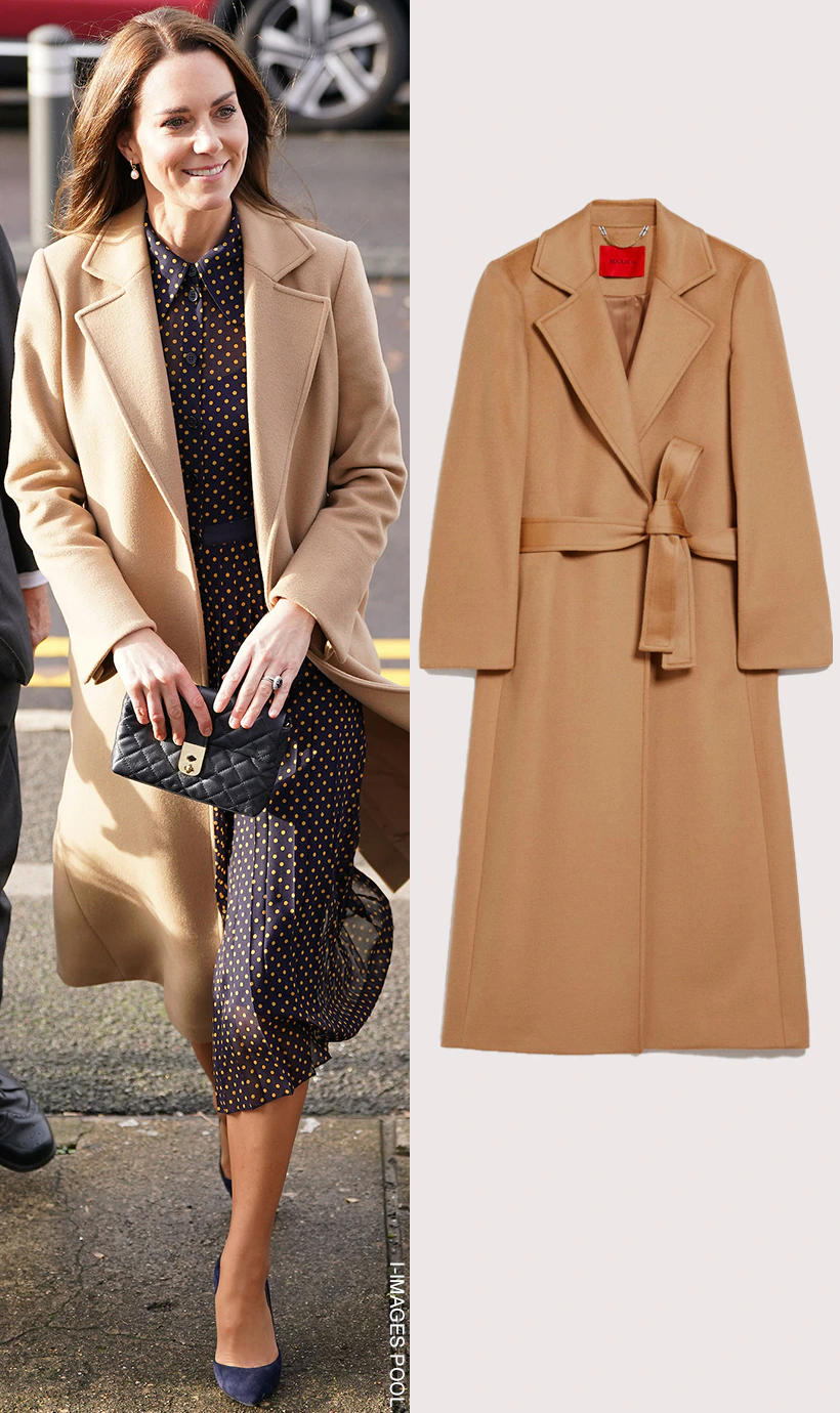 MAX&Co 'Longrun' Wool Coat in Camel - Kate Middleton Outerwear