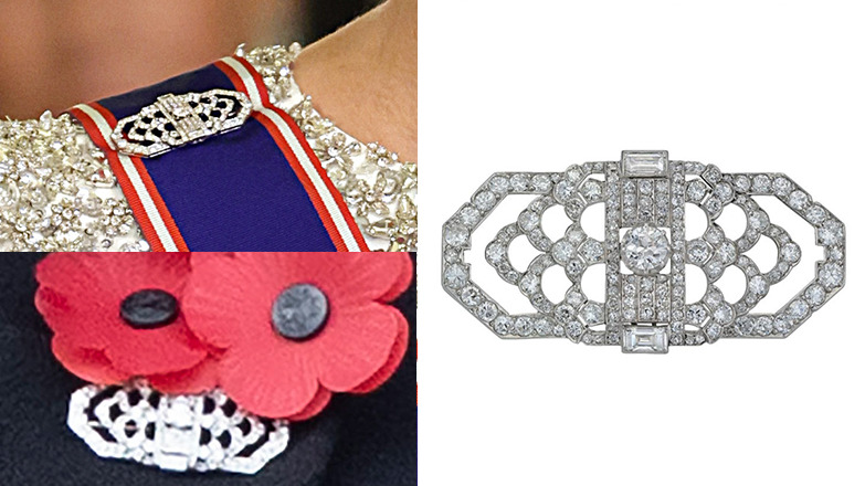 Kate Middleton's Bentley & Skinner diamond brooch. 
