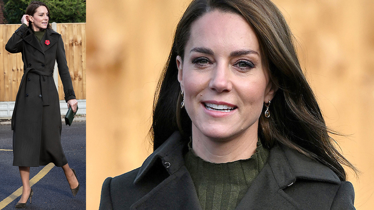 Kate Middleton Wears Olive Green Outfit For Children's Centre Visit
