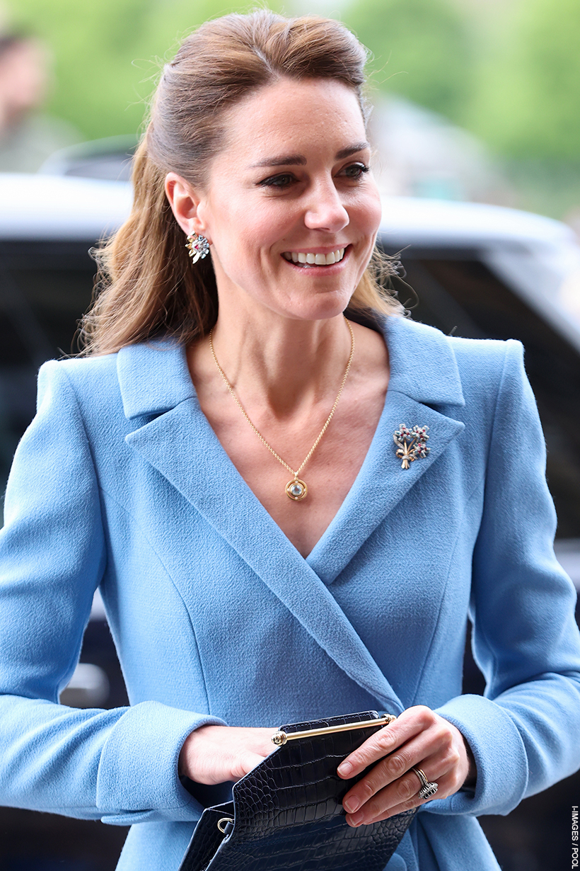 Kate Middleton's Strathberry Multrees Chain Wallet in Navy