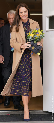Kate Middleton wearing her max & co coat at the Ukrainian Cultural Centre last November