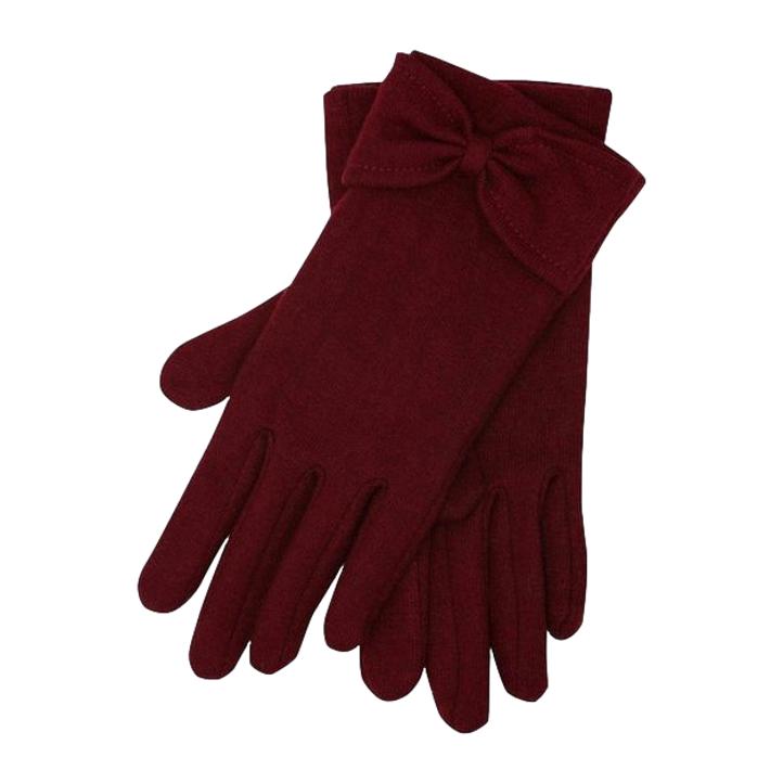 M&Co Bow Detail Fleece Gloves