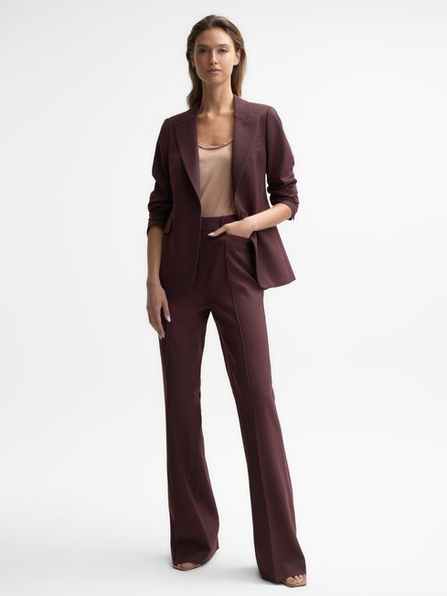 burgundy suit female