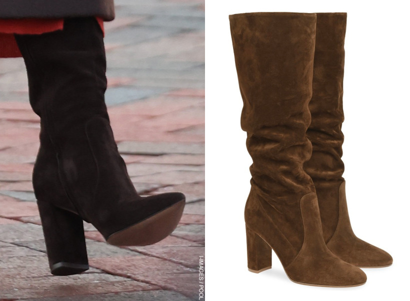 Kate Middleton Gianvito Rossi Boots in Brown Suede