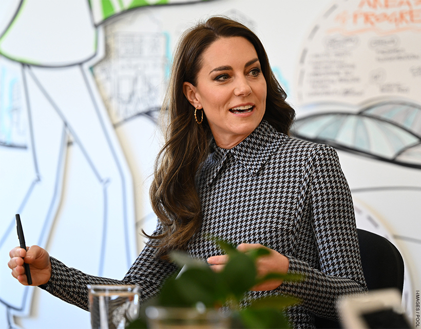 Kate Middleton Opts for Sharp Tailoring As She Meets Early Years