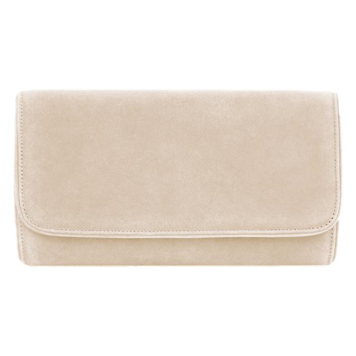 Emmy London Natasha Clutch in Blush Suede