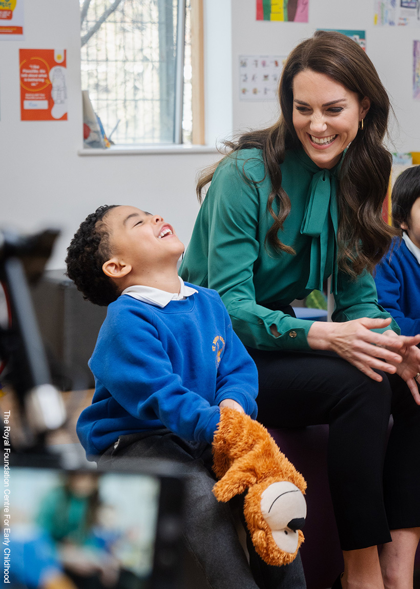 Kate Middleton wears bold green pussybow blouse in new 'Shaping Us