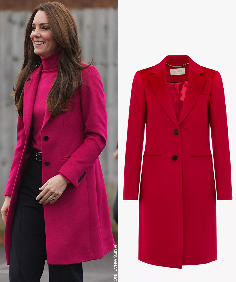 Hobbs tilda shop hot pink coat