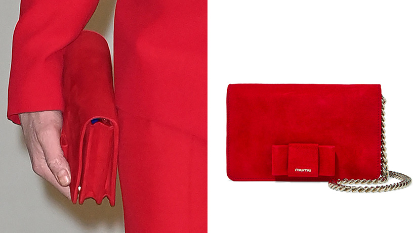 Kate Middleton'sMiu Miu Bow Bag in red suede