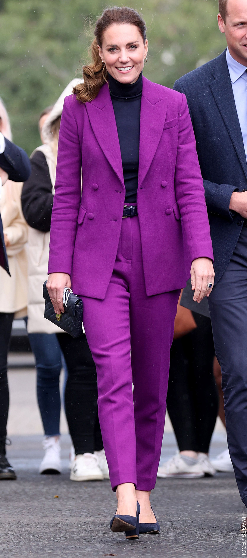 Kate in purple suit and sporty ensemble for Derry-Londonderry visit