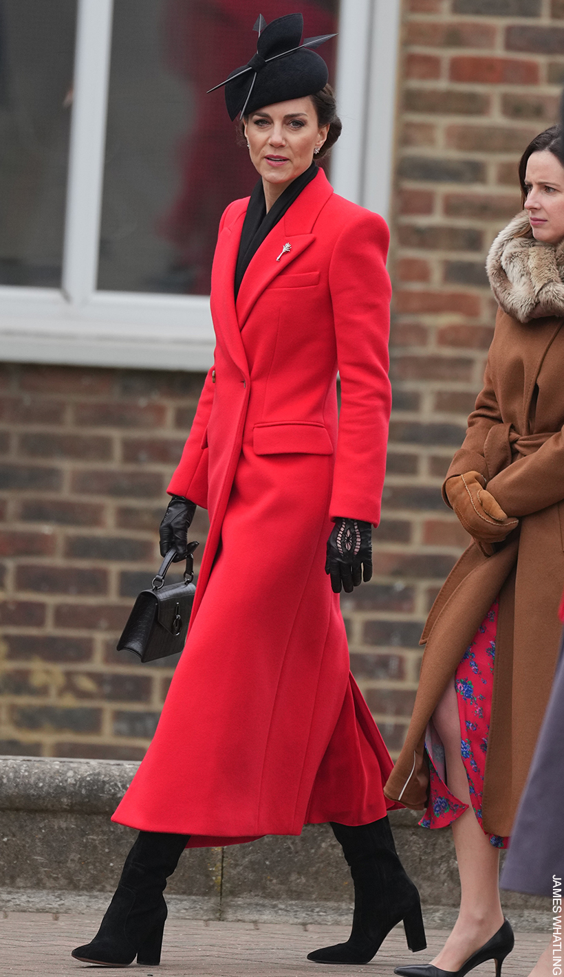 Kate Middleton with the black Mulberry Amberley bag at St David's Day Parade