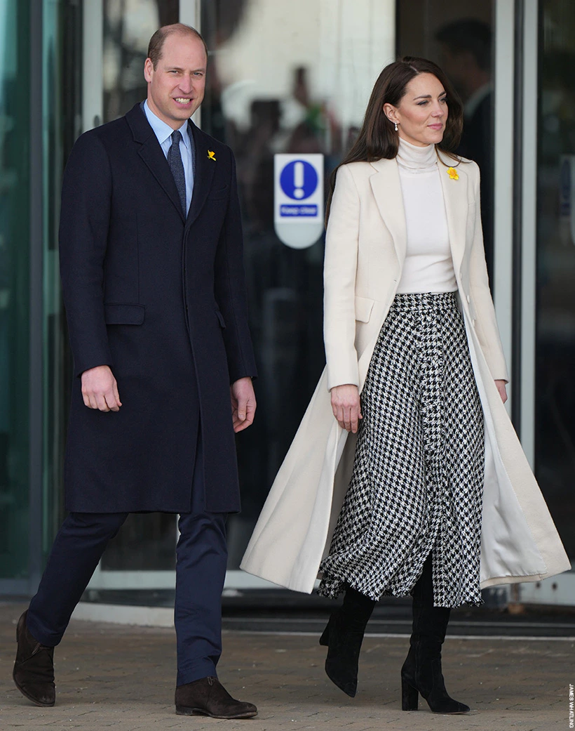 Kate Middleton's Zara Houndstooth Maxi Skirt