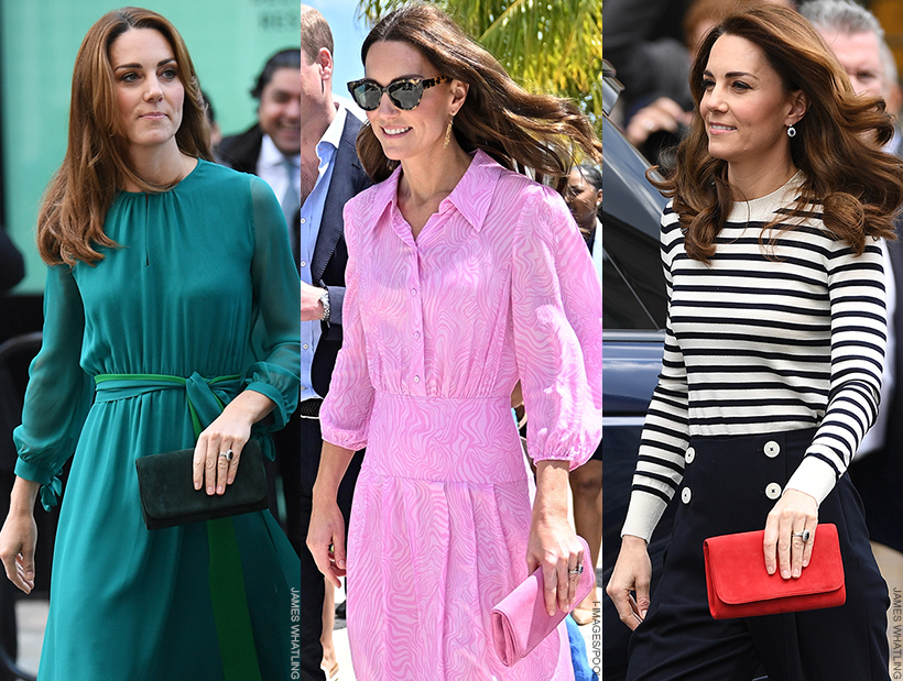 Kate Middleton carrying Emmy London clutch bags.