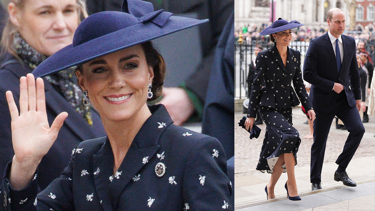 Kate Middleton in Floral Erdem For Commonwealth Day Service