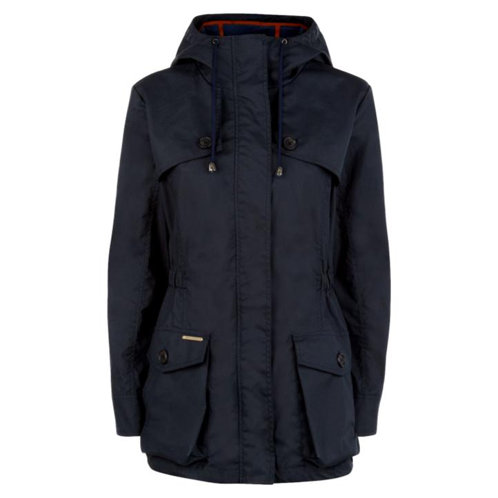 Troy London Wax Parka in Navy Blue