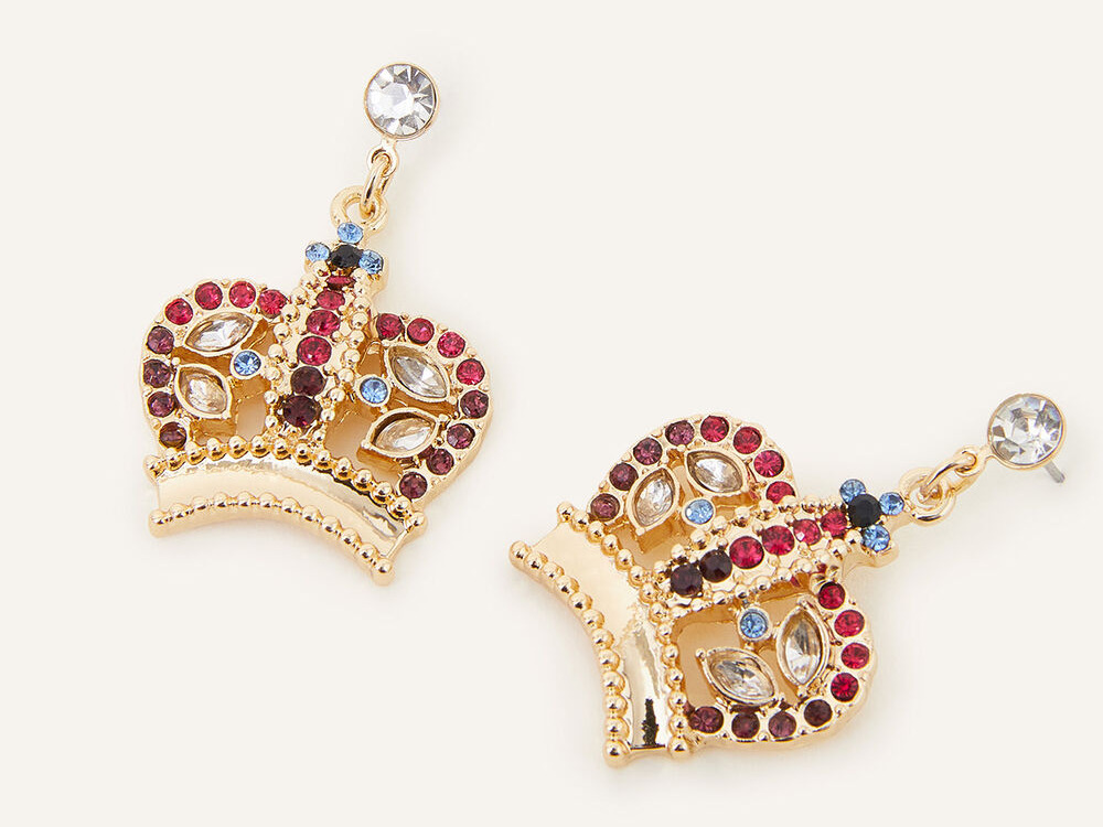 Crown earrings for the coronation