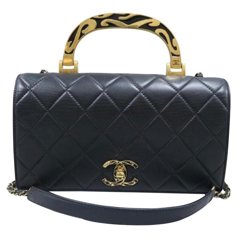 Chanel Mini Flap Bag in Black Lambskin - Kate Middleton Bags