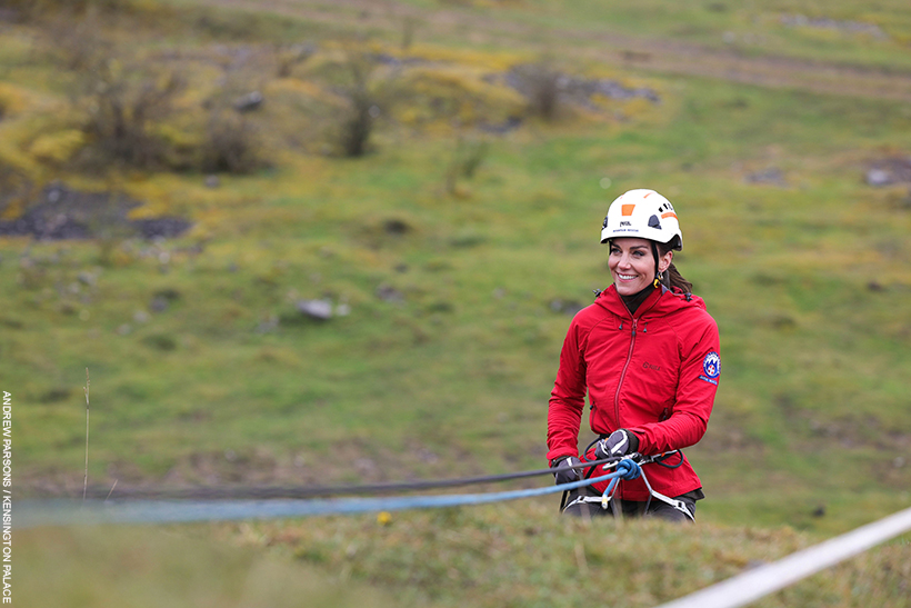 Kate Middleton abseiling in Wales