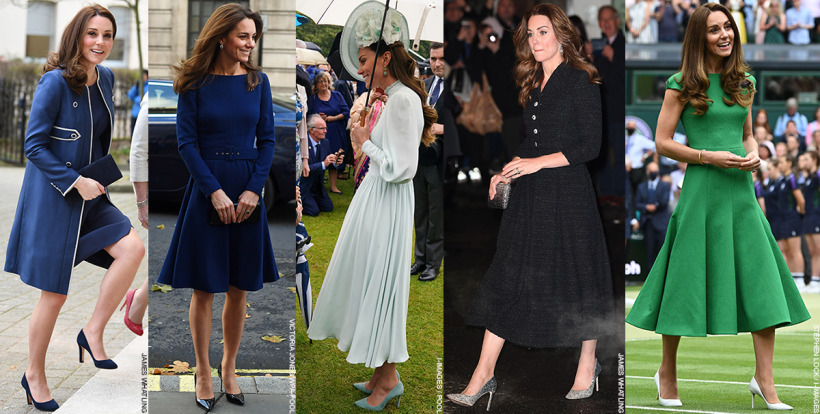 Kate Middleton sporting different pairs of Jimmy Choo heels