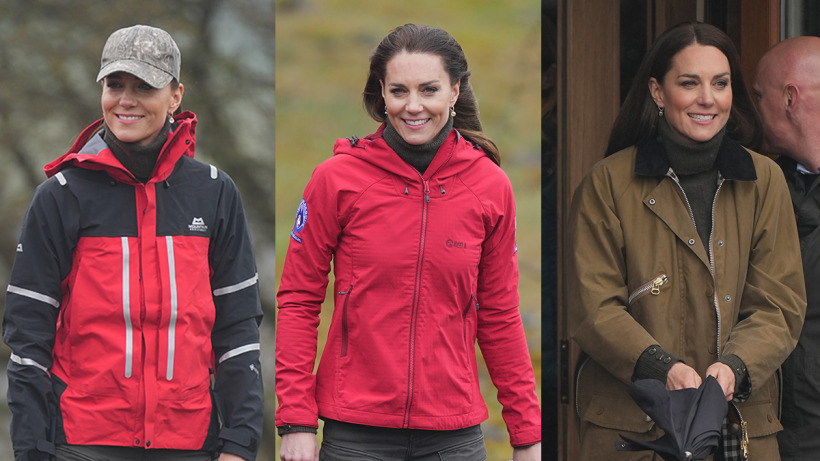 Kate Middleton in black for Aberfan; Adorable baby swipes her bag!