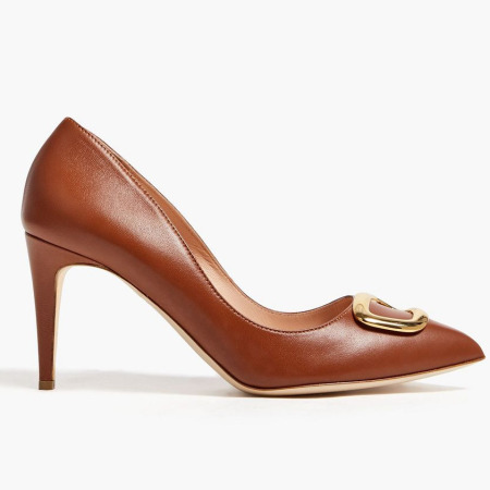 Product image of the Rupert Sanderson Nada pumps in brown