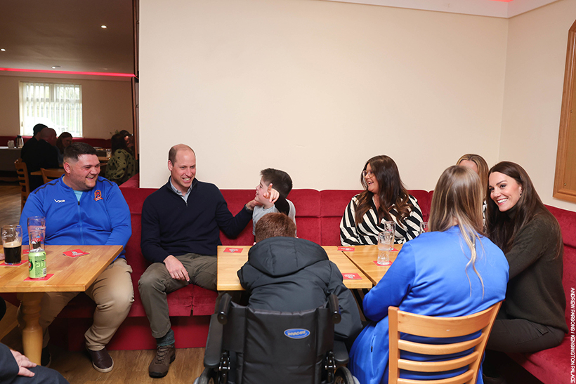 William and Kate in the rugby club bar