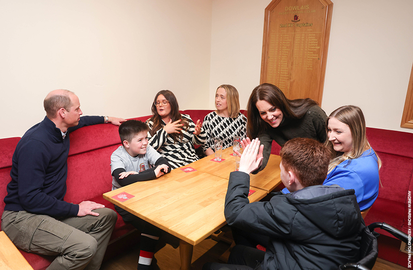 William and Kate in the rugby club bar