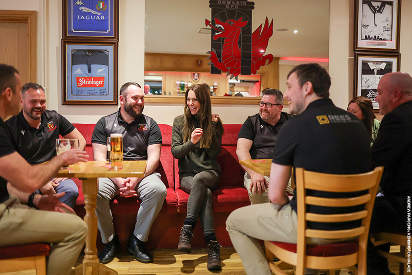 William and Kate in the rugby club bar