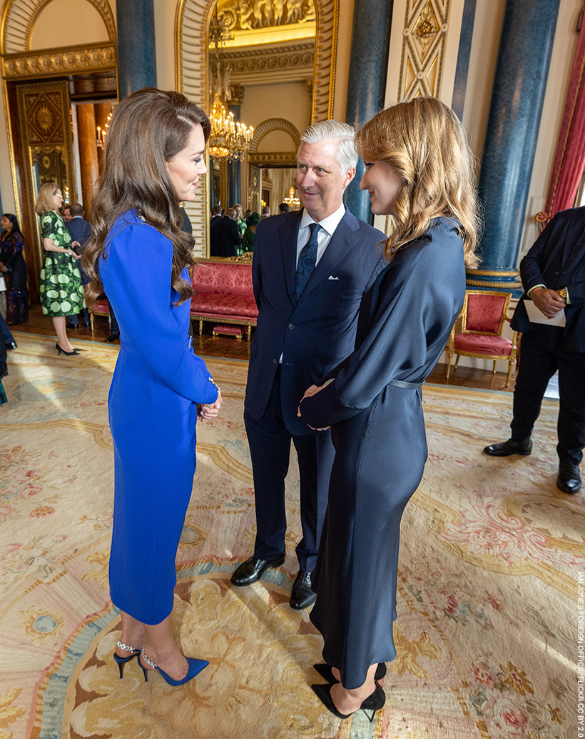 Kate Middleton's Aquazzura Love Link 105 Slingback Pumps in Blue