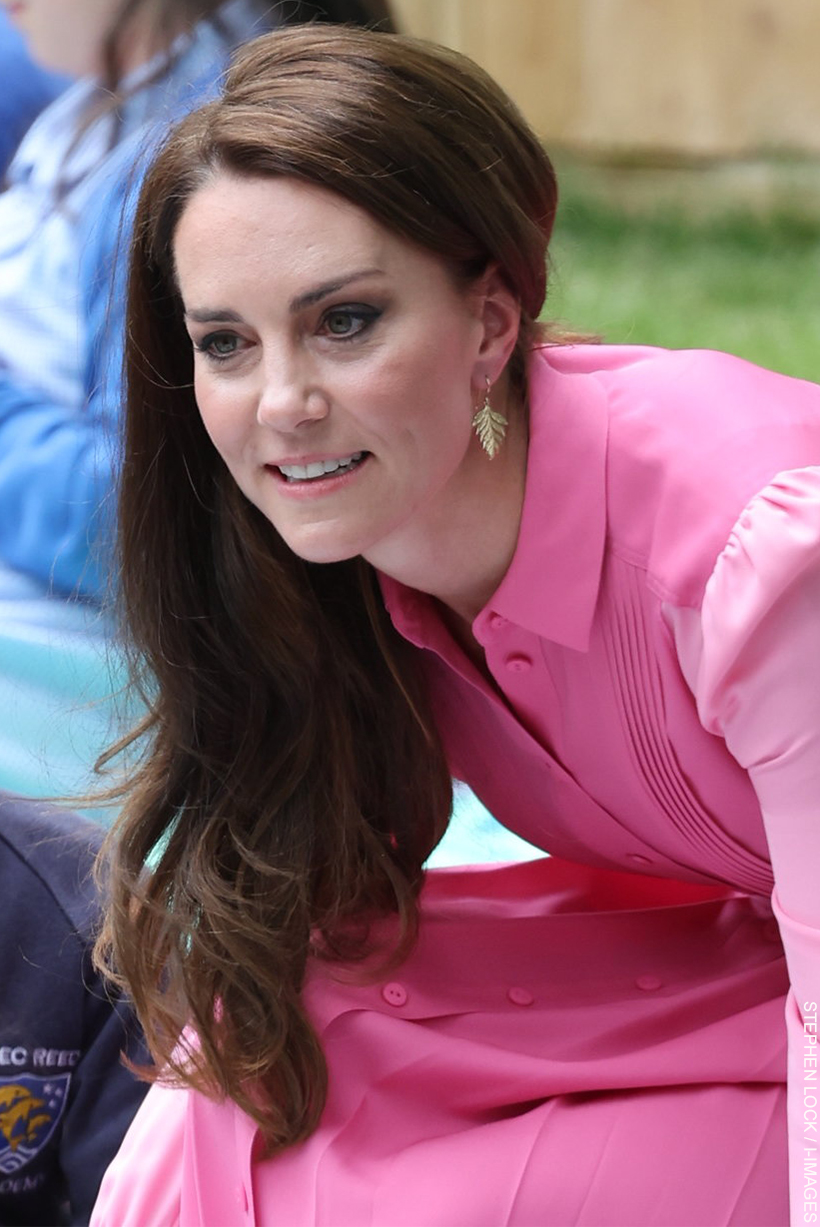 Kate Middleton's Pink Gingham Chelsea Collar Shirt from Brora