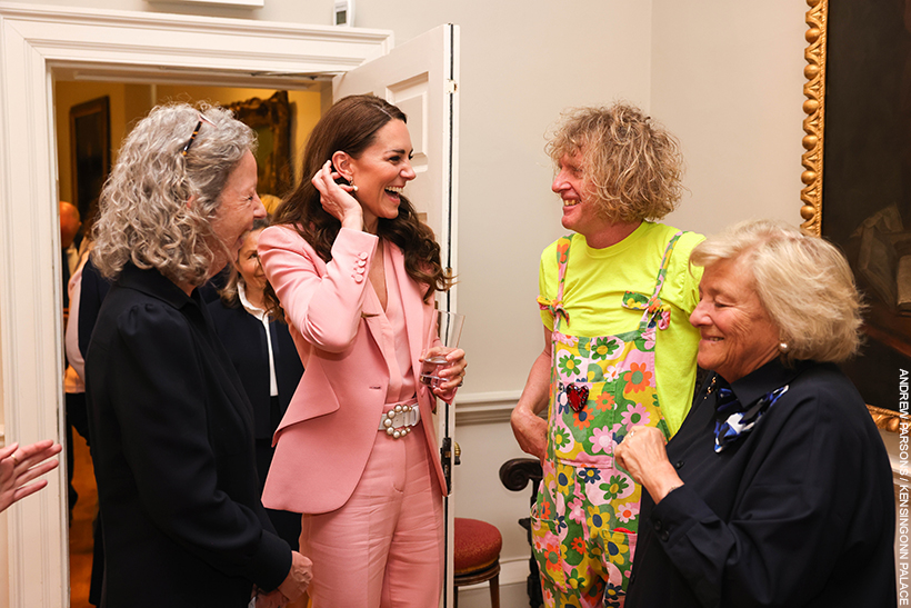 Kate Middleton chatting with Greyson Perry at the Foundling Museum.
