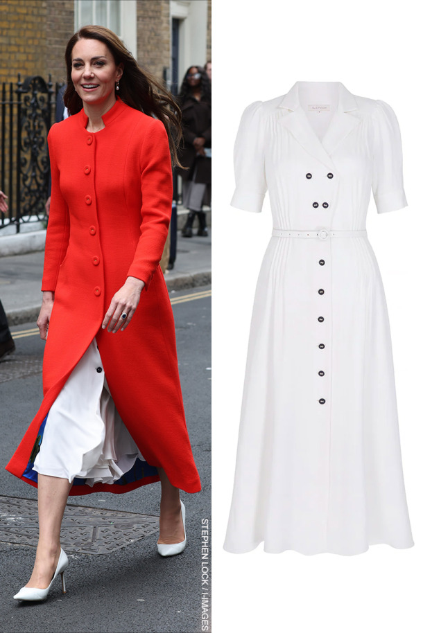 Kate Middleton's Chic Red & White Look At Soho Pub