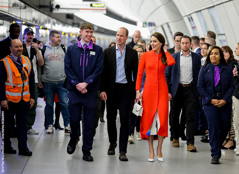 William and Kate at the tube station