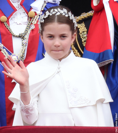 Princess Charlotte's Coronation Outfit - Dress, Cape & Headband