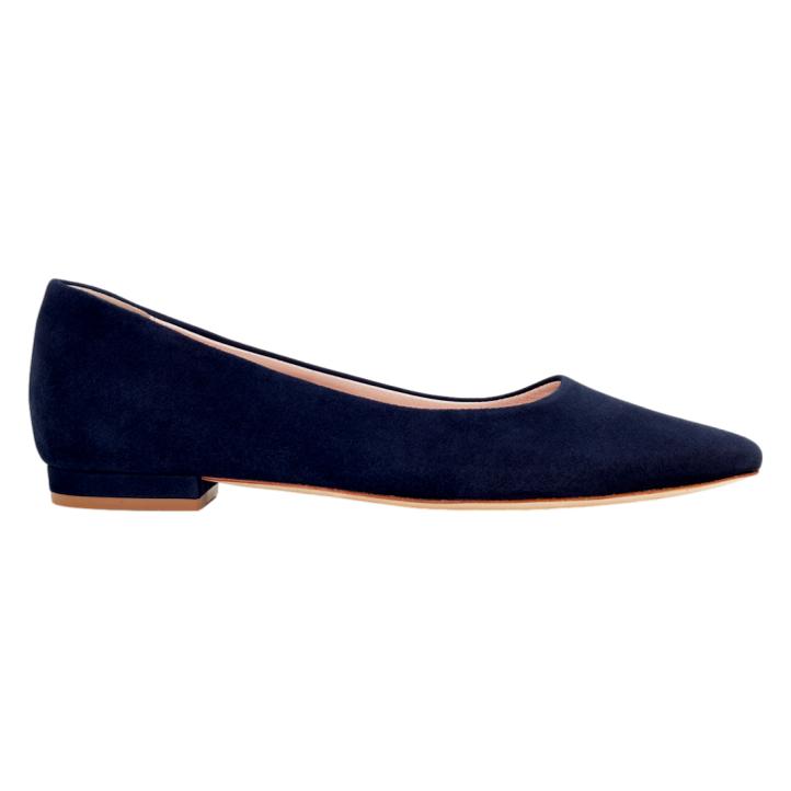 Kate Middleton's Emmy Lulu Flat Shoes in Midnight Navy Blue Suede