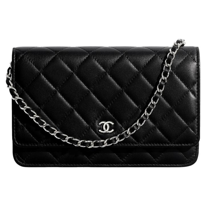 Chanel Wallet On Chain in Black Quilted Leather