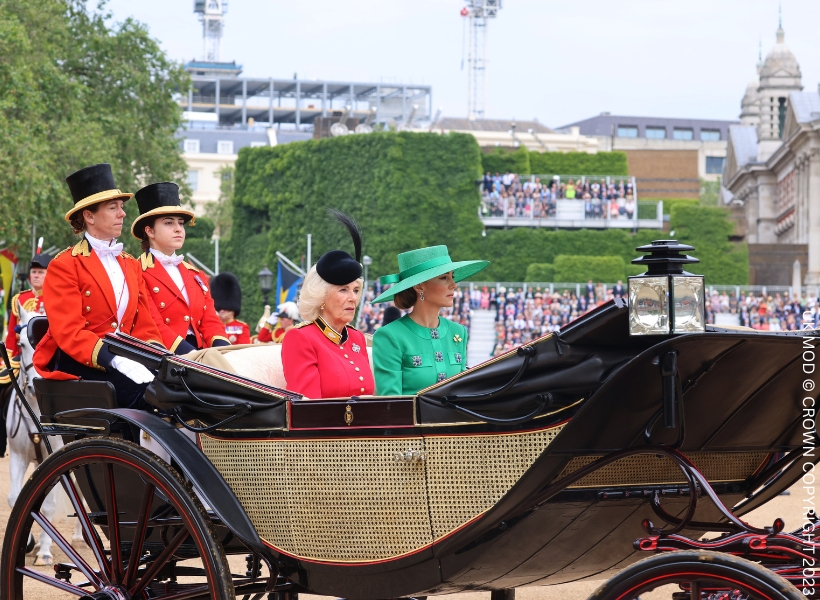 Kate and Camilla in the carriage together at Trooping the Colour