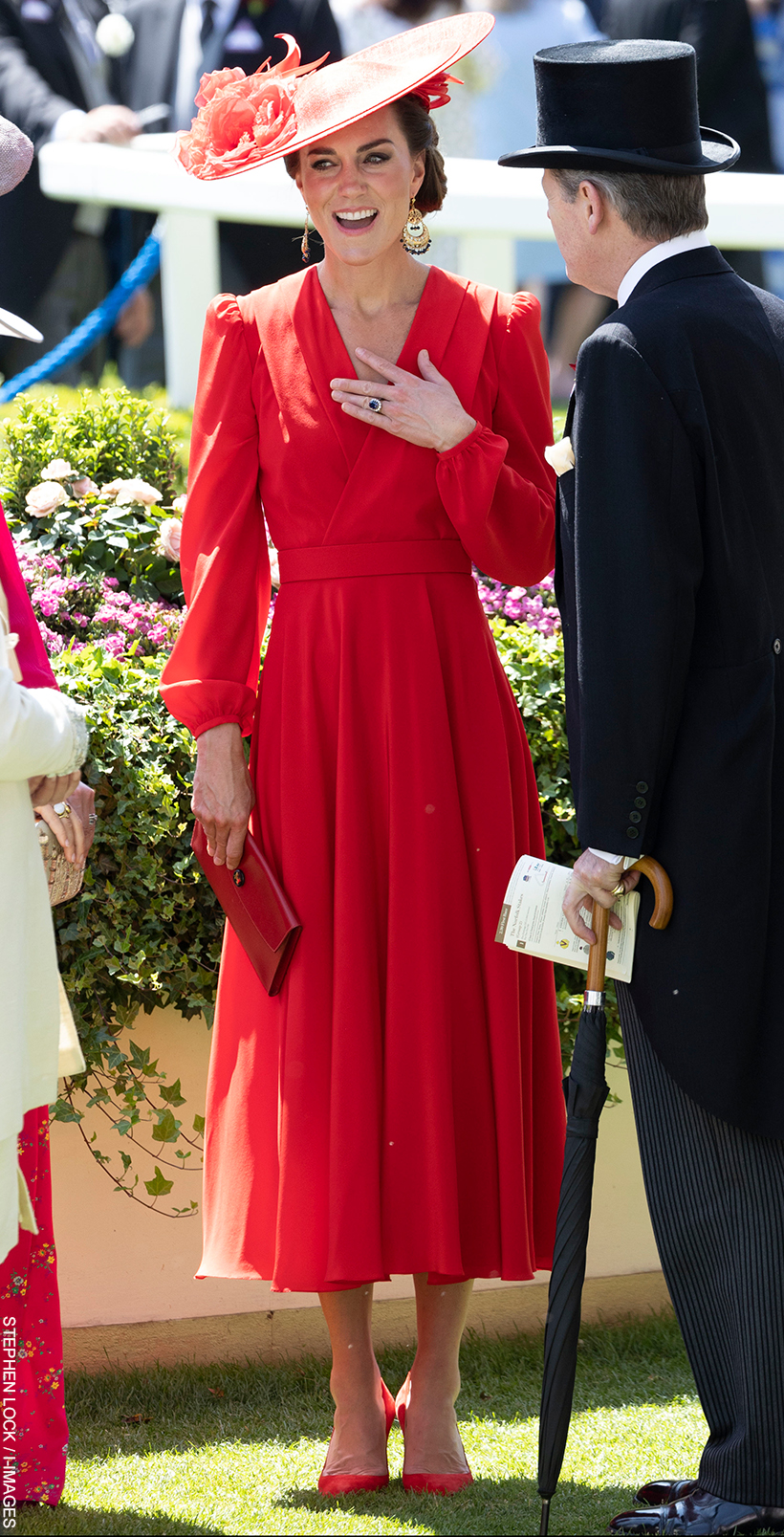 Kate Middleton Wears Striking Red Outfit To Ascot