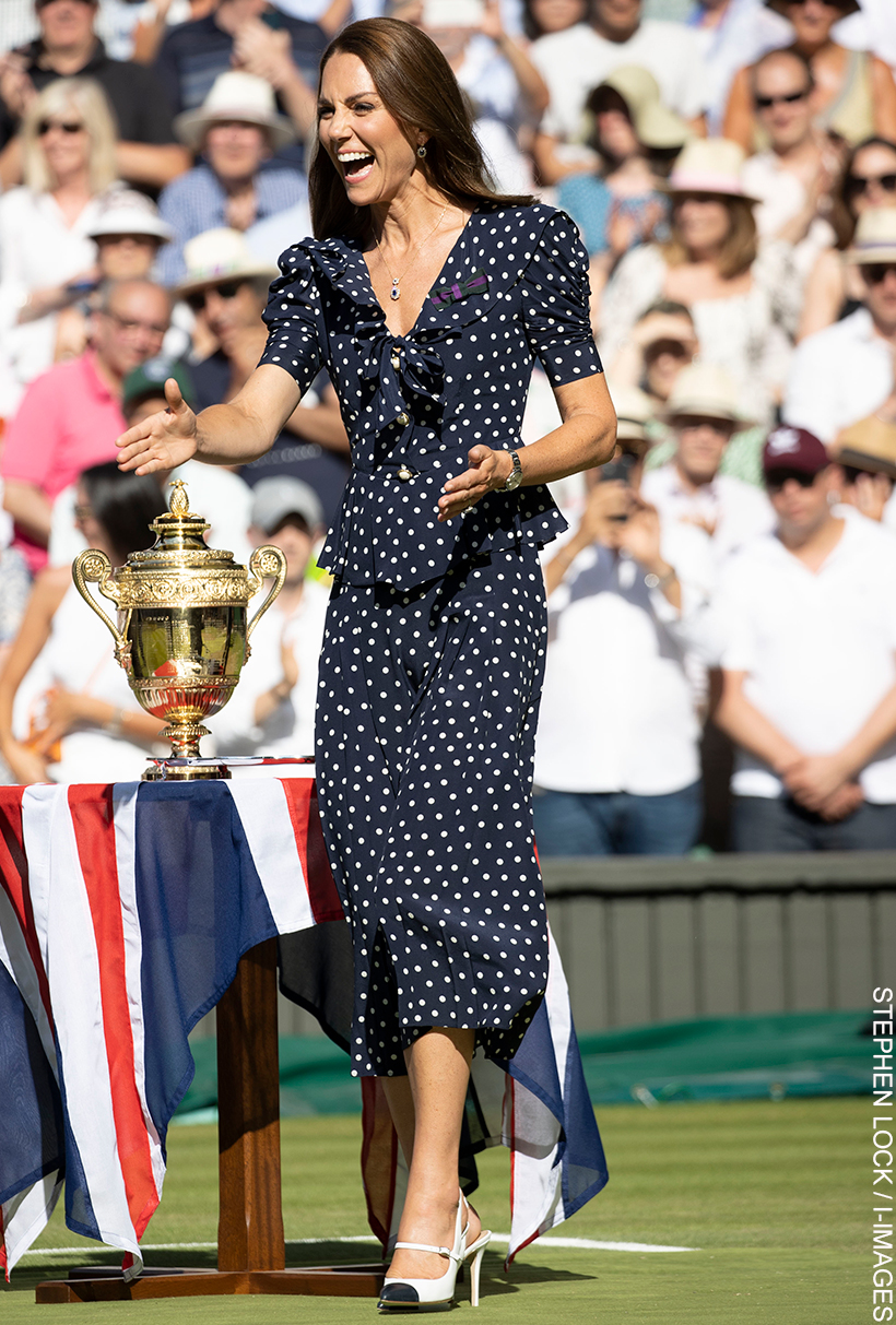 Kate Middleton Continues Polka Dot Outfits in Recycled Wimbledon Dress