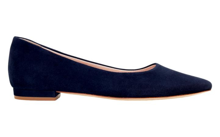 Emmy London flats, blue pointed flats