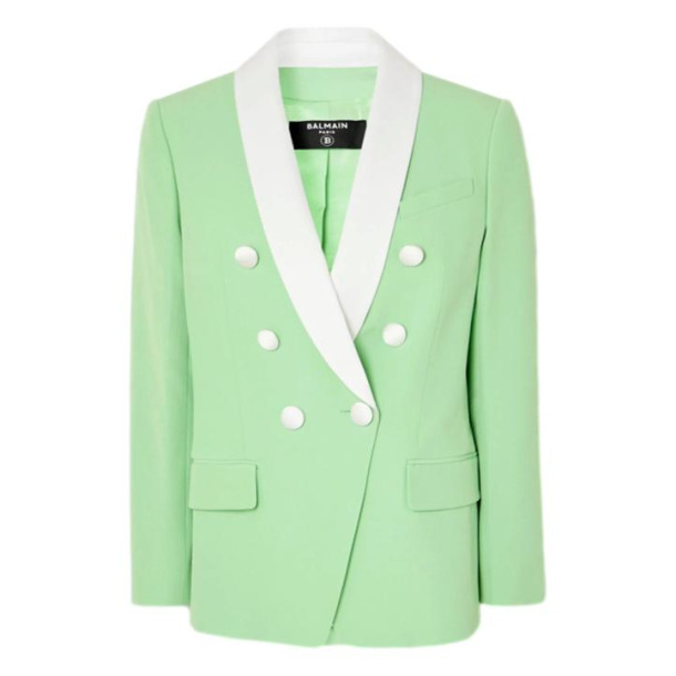 Kate Middleton's Balmain Double Breasted Blazer in Mint Green