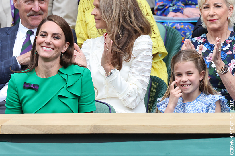 Kate and Charlotte smiling in the Royal Box