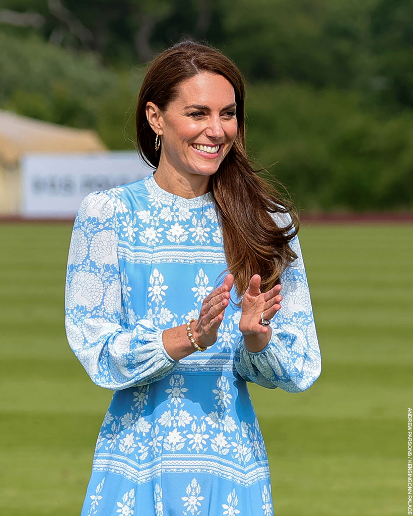 Kate Middleton Looks Beautiful in Blue Summer Dress At The Polo